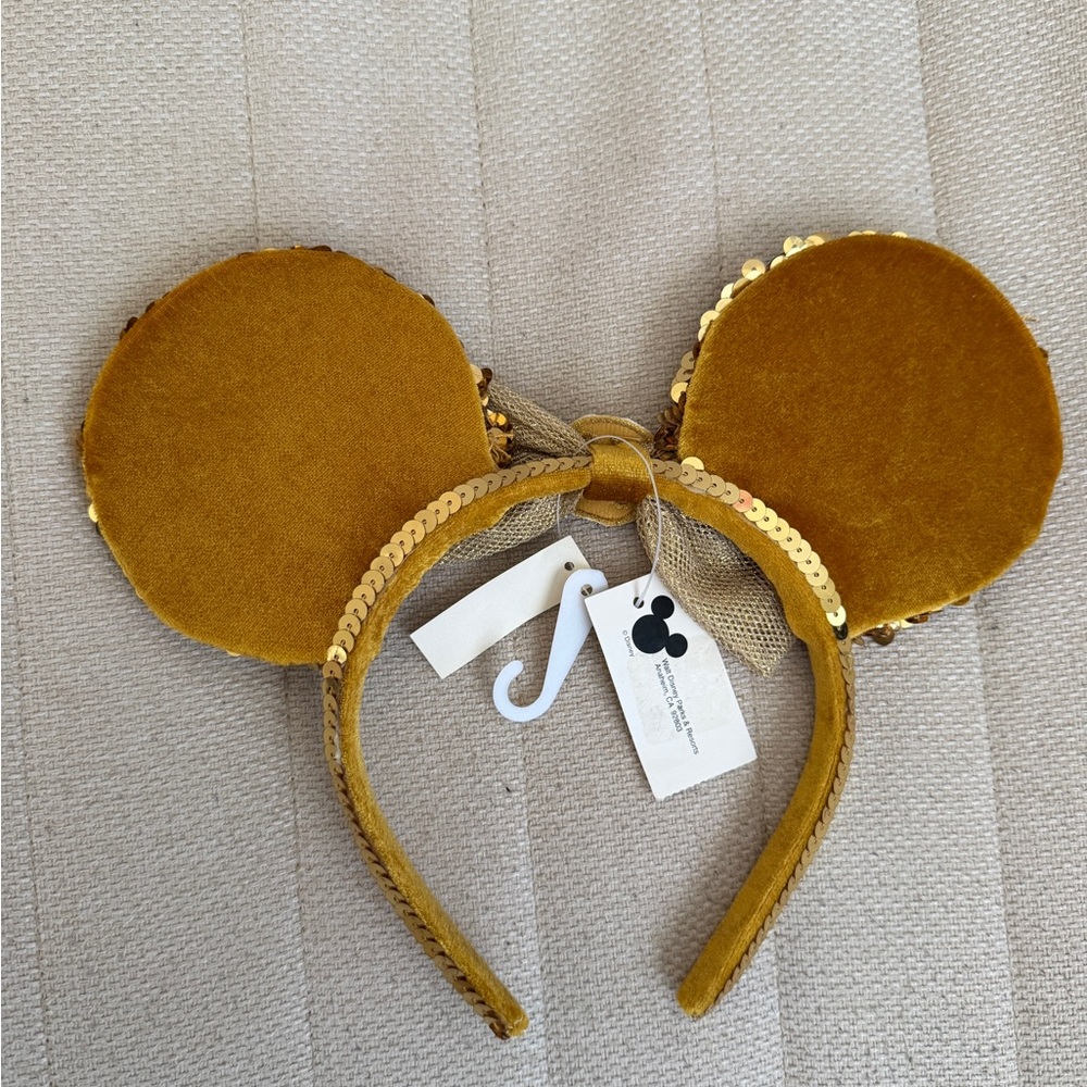 Disneyland 50th Anniversary Gold Minnie Ears NWT - Picture 3 of 6